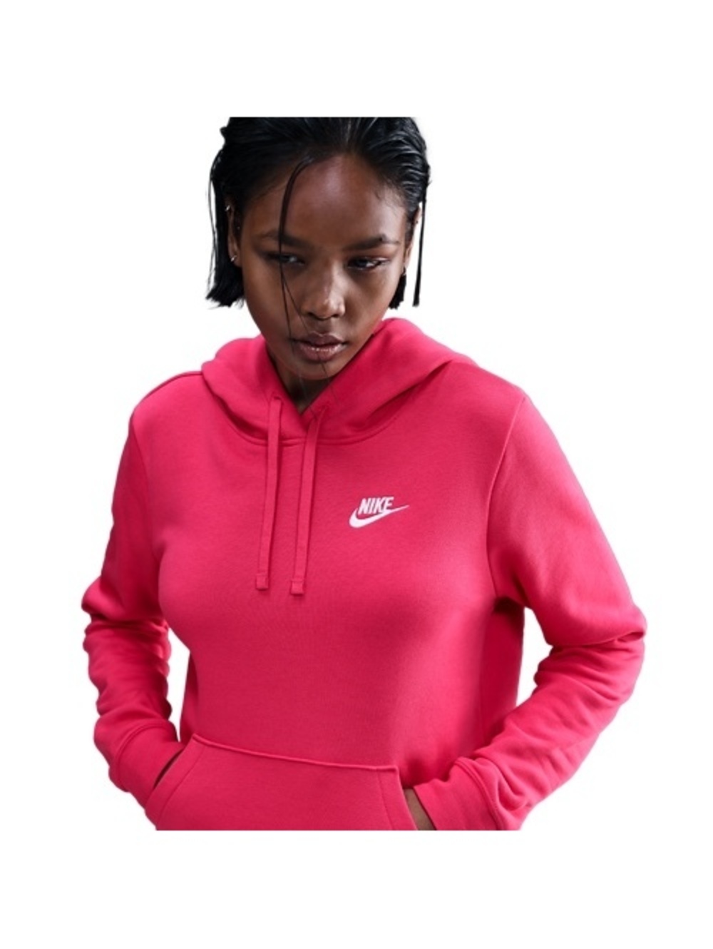 Nike Club Fleece Rush Pink Pullover Hoodie Women’s XL